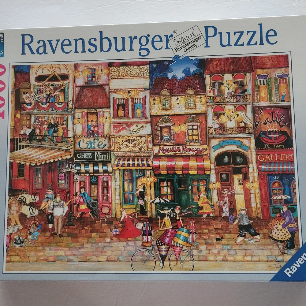 Ravensburger Streets of France 1000 Piece Jigsaw Puzzle for Adults - Picture 3 of 5
